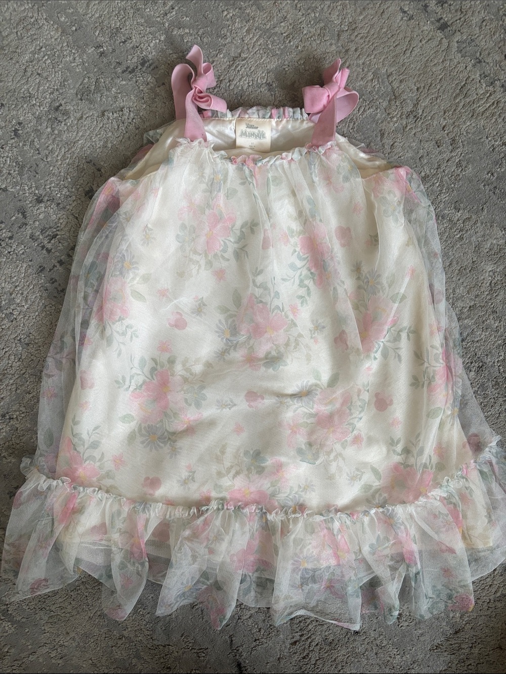 Disney Minnie Pastel Ruffle Tulle Dress — Pink, Light Blue, Yellow